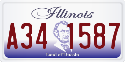 IL license plate A341587