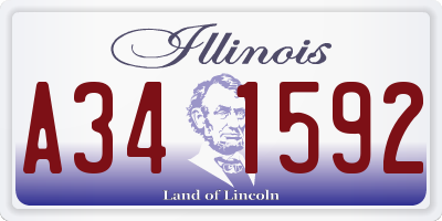 IL license plate A341592