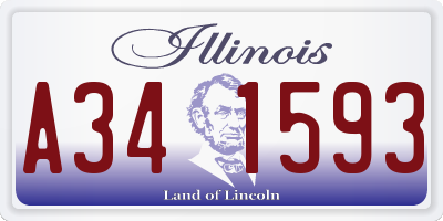 IL license plate A341593