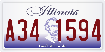 IL license plate A341594