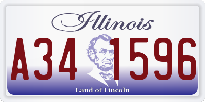 IL license plate A341596