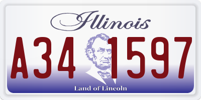 IL license plate A341597