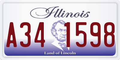 IL license plate A341598