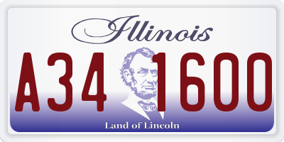 IL license plate A341600