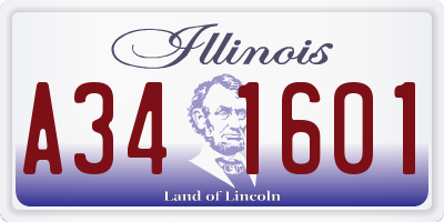 IL license plate A341601