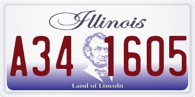 IL license plate A341605