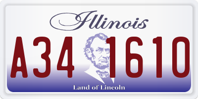 IL license plate A341610