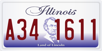 IL license plate A341611