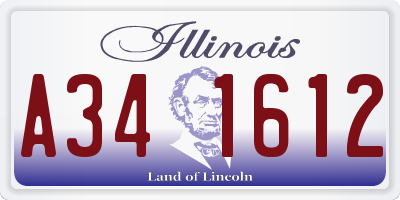 IL license plate A341612