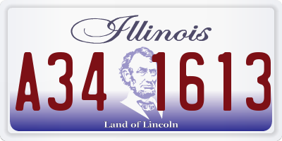 IL license plate A341613