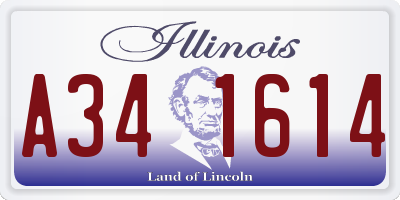 IL license plate A341614