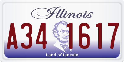 IL license plate A341617