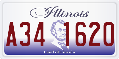 IL license plate A341620