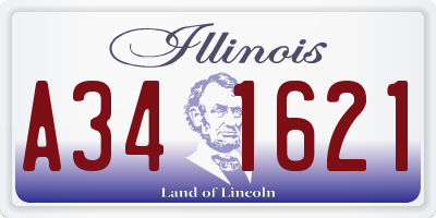 IL license plate A341621
