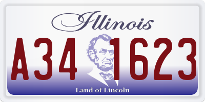IL license plate A341623