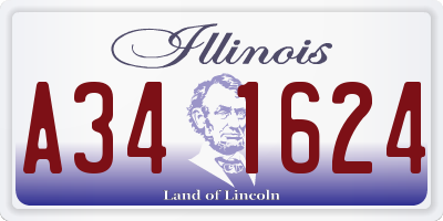 IL license plate A341624