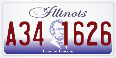 IL license plate A341626