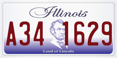 IL license plate A341629