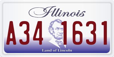 IL license plate A341631