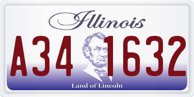IL license plate A341632