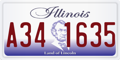 IL license plate A341635