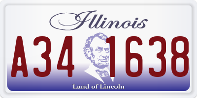 IL license plate A341638