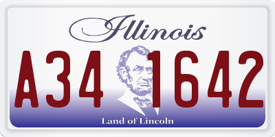 IL license plate A341642