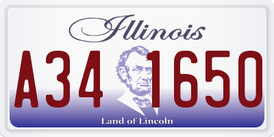 IL license plate A341650