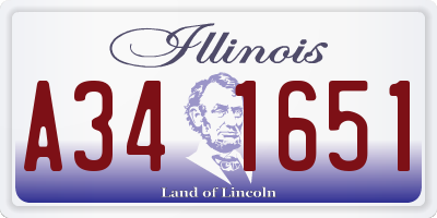 IL license plate A341651