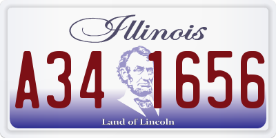IL license plate A341656