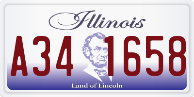 IL license plate A341658