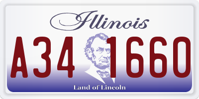 IL license plate A341660