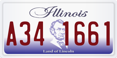 IL license plate A341661