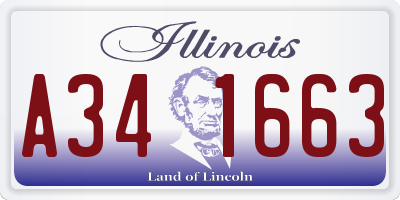 IL license plate A341663