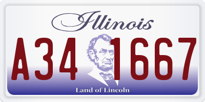 IL license plate A341667
