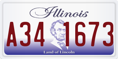 IL license plate A341673