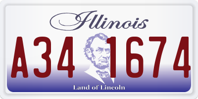 IL license plate A341674