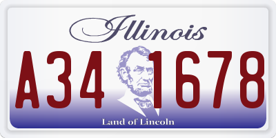 IL license plate A341678