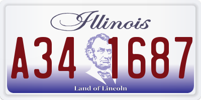 IL license plate A341687