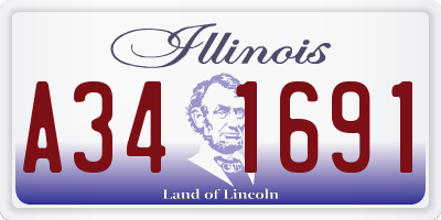 IL license plate A341691