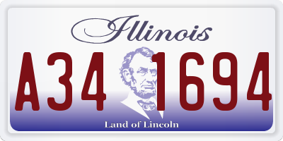IL license plate A341694