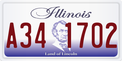 IL license plate A341702