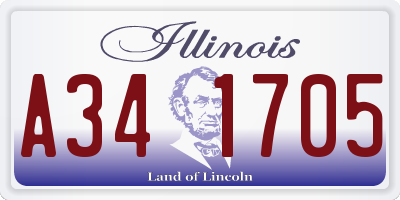 IL license plate A341705