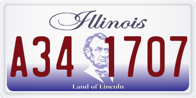 IL license plate A341707