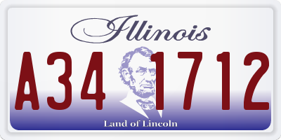 IL license plate A341712
