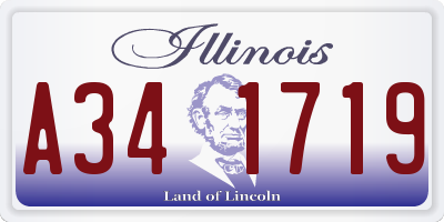 IL license plate A341719