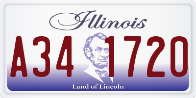 IL license plate A341720