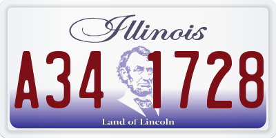 IL license plate A341728