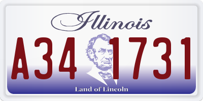 IL license plate A341731
