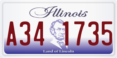 IL license plate A341735